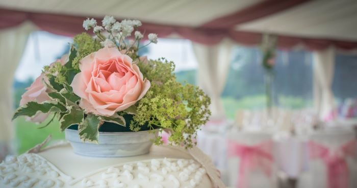 a wedding flower centerpiece